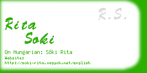 rita soki business card