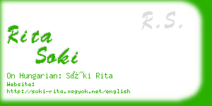 rita soki business card